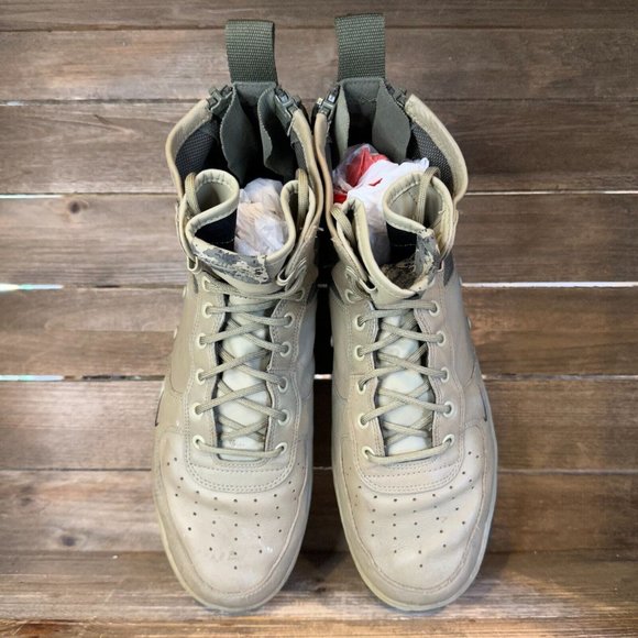Mens Nike Air Force 1 SF Mid Mushroom Camo Leather Boots Shoes Sneakers‎ Size 12 main image 5